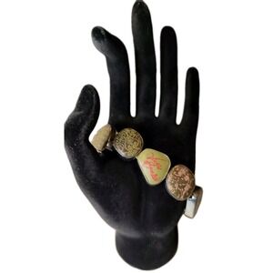 Vintage Vera Bradley Bracelet‎ Stretch Square Bead Bracelet Art Deco Jewelry